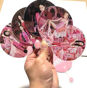 Mini ventilateur Kpop transparent en plastique, personnalisé, double face, 10x14cm - Product Image 3