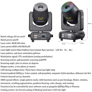 AOPU 5W 10W 15W RGB <span class=keywords><strong>Laser</strong></span> Tête Mobile ILDA 3d Full Color Luces <span class=keywords><strong>Laser</strong></span> Para Dj Animation <span class=keywords><strong>Laser</strong></span> Light pour Dj Night Club - Product Image 2