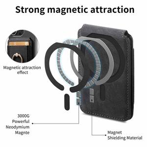 Portafoglio Magnetico in Pelle PU con Anello e Forte Magnete, Blocco RFID, Porta Carte per <span class=keywords><strong>iPhone</strong></span> Serie 17 16 15 14 13 12 - Product Image 3