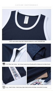 Uniforme de basket-ball américain personnalisé à séchage rapide, respirant, noir, blanc, maillot de basket-ball rétro américain - Product Image 3