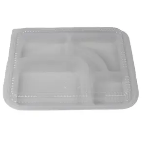 SM3-1102 Natuurlijke Kleur Pp-Bakje Magnetron Wegwerp Bento Lunch Afhaalmaaltijden Catering Food Box To-Go Container