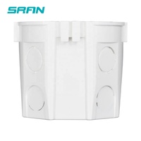 Chine manufacture EU standard mur rond boîtier en plastique peut être épissé boîte de jonction d'installation électrique pour interrupteur européen