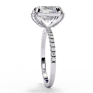 Bague de fiançailles pour femme en or massif 18 carats avec diamant de laboratoire taille brillant certifié IGI, plaqué rhodium, diamant de luxe - Product Image 4