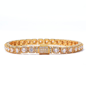 Bespoke Urban Streetwear Emerald Cut GRA Moissanite Sugar Cube <b>Bracelets</b> S925 Silver Iced Out Bling Link Chains OEM - Product Image 2