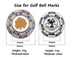 Design Custom Magnetic Zinc Alloy 40mm 3D Coin Design Golf Ball Marker with Custom Logo for Golf Clubs - Product Image 5