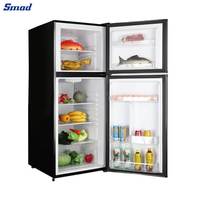 Réfrigérateurs Frigo en acier inoxydable, réversibles, à deux portes, taille appartement, avec congélateur supérieur, pour usage domestique et commercial, 12 pieds cubes