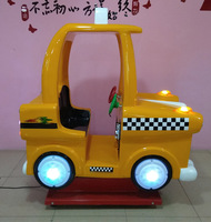 Machine de jeu d'arcade à monnayeur pour enfants : simulateur de course, voiture à bascule type taxi, jeu d'amusement pour intérieur