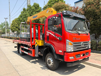 Camion grue articulée Dongfeng 4x4 à traction intégrale, capacité de levage de 5 tonnes, grue à flèche articulée à 4 sections, hauteur de levage de 13 m