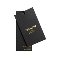 Etiquetas de Ropa de Primavera/Verano con Cordón de Cera Beige, Impresión Floral en Acuarela, Papel con Recubrimiento Brillante, de una Sola Capa