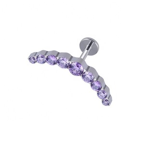 ASTM F136 Titanium 16G <strong>Lip</strong> Studs CZ Cluster Earring Piercing Internally Threaded Labret Medusa <strong>Ring</strong> Cartilage <strong>Monroe</strong> - Product Image 4