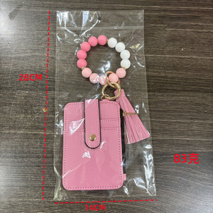 Nouveau Porte-clés Bracelet Perlé Femme Tendance 2026 <span class=keywords><strong>avec</strong></span> Franges en PU, Porte-cartes et Porte-monnaie en Silicone - Product Image 6