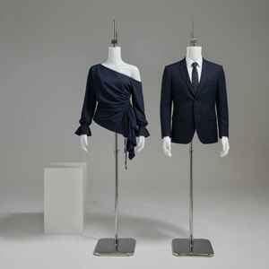 Torso di Manichino Girevole da Appendere, Coppia Maschio e Femmina, Rotazione a 360 Gradi per Esposizione di Abiti da Sposa e Completi, Torso di Manichino Bianco - Product Image 4