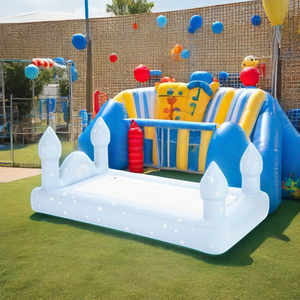 Cama Inflable de Viaje Blue Castle para Niños, Fabricada en Tela Acolchada Cómoda, Colchón de Aire, Cuna para Bebés - Product Image 6