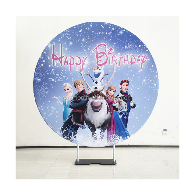 Smooth Custom Printing Canvas Elastic Fabric Backdrop for Birthday Party Decoration