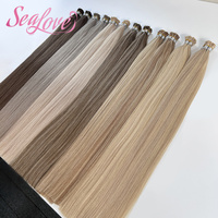 Toptan Çift Taraflı İtalyan Yapıştırılmış Saç Ekleri Avrupa Bakire Keratin I Tip İnsan Saçı Ekleri