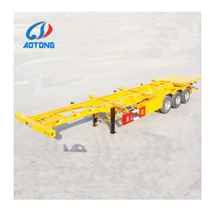 Châssis de conteneur squelettique de haute qualité à 3 essieux 40/20 pieds, semi-remorque de camion à conteneur squelettique - Product Image 1