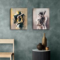 Art érotique abstrait, impression sur toile classique, couple sensuel nu, décoration murale pour chambre à coucher et bar, décoration moderne pour la maison