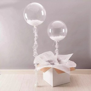 Globo Bobo Transparente de 18 Pulgadas, Sin Rastro, Versión Sin Estiramiento, Globo de Ramo de Rosas Rojas, Superventas - Product Image 2