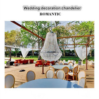 Nouveau Lustre en Cristal Argenté pour Mariage, Lumières Décoratives pour Escalier de Villa