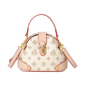 Vegan Geometric Pattern PU Leather Bucket Handbag with Anti-Theft <b>Lock</b> & <b>Portable</b> for Beach & Daily Use - Product Image 5