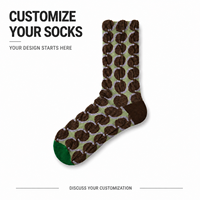Chaussettes personnalisées OEM pour adultes, collection automne – Polyester/Nylon/Coton/Fibre de bambou/Laine, sans coutures, résistantes aux déchirures, imprimées sur toute la surface