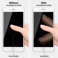 Opvouwbare, antislip, onzichtbare mobiele telefoonhouder in effen kleur, telescopische vingerband telefoonhouder voor handgreep
