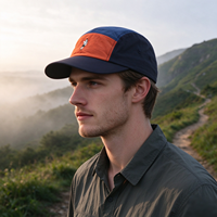 Casquette de camping personnalisée 5 panneaux, séchage rapide, hydrofuge, respirante, avec œillets, pour trekking, camping, randonnée, escalade, unisexe