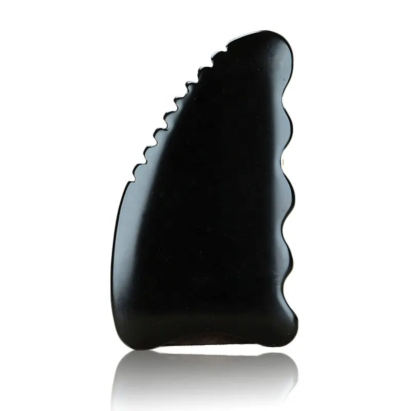 New Arrival Bian Stone High Polish Facial Guasha Scraping Tools with Hair Comb and Tooth