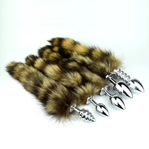 Racoon Tail S Tamaño Acero inoxidable <span class=keywords><strong>Anal</strong></span> Plug Adultos Juegos de rol Juguetes sexuales para parejas <span class=keywords><strong>Tapon</strong></span> <span class=keywords><strong>Anal</strong></span> - Product Image 1