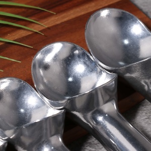 Custom Kitchen Long Handle Aluminum Alloy Scoop Eco-Friendly & Sustainable Easy Use Stackable <b>Cube</b> Shape for Homemade Ice Cream - Product Image 4