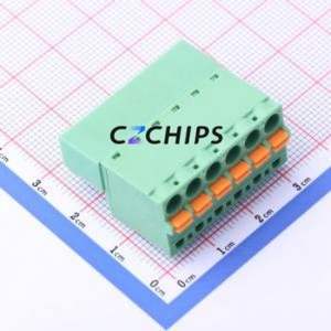 KF2EDGKDR-5.0-6P Plug-in Terminal Block P=5mm Connector ( Connector Type: Plug )( Construction: 1x6P )( Pitch: 5mm ) - Product Image 2
