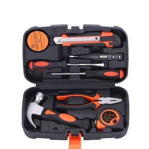 9 Piece Household <b>Tool</b> Set Steel <b>Tools</b> Hard Case Home Repair <b>Kit</b> - Product Image 1