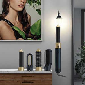 LOGO personnalisé Sèche-cheveux à <span class=keywords><strong>brosse</strong></span> à air chaud 5-en-1 à moteur à courant alternatif ionique avec ventilateur puissant <span class=keywords><strong>Lisseur</strong></span> et Styler pour la coiffure - Product Image 5