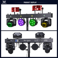 Éclairage de scène DJ Party Disco Bar 5-en-1 DMX512 LED Moving Head Strobe Par Beam Butterfly Laser Effect Light avec trépied