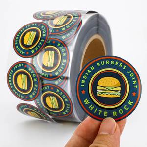 Étiquette autocollante ronde personnalisée pour emballage alimentaire, en vinyle recyclable et imperméable, avec logo de marque imprimé - Product Image 6