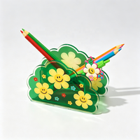 Porte-stylo en acrylique personnalisé à faire soi-même avec impression UV, style dessin animé, organisateur de bureau en acrylique à assembler, puzzle, cadeau promotionnel, logo