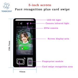 Tendcent Biometric Face Recognition Time Attendance <b>Access</b> <b>Control</b> Detection QR IC WiFi Connectivity OEM ODM Logo Android 11 - Product Image 3