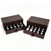 Boîte cadeau en bois MDF double couche de 3 mm, logo personnalisé, emballages de luxe, boîtes pour parfums, cosmétiques, soins de la peau, sérum, recyclables, rigides