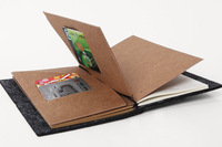 Carpeta de Papel Kraft para viaje, con bolsa de archivo para sobres de tarjetas