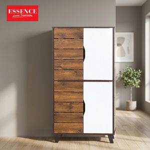 Contemporary 6-Tier <b>Shoe</b> <b>Rack</b> Cabinet SC502 Modern Pacific Oak White Home Furniture for Living Room Entry School Use Made - Product Image 1