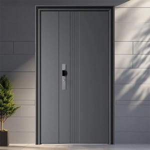 Portes <span class=keywords><strong>d</strong></span>'<span class=keywords><strong>entrée</strong></span> extérieures en acier pour maisons, portes de sécurité pour l'extérieur, portes en métal pour l'extérieur de l'usine - Product Image 1