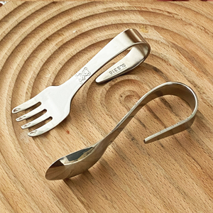 DFU0150 Regalos para niños 1Innovador juego de tenedor y cuchara con gancho para niños y estudiantes, vajilla promocional - Product Image 6