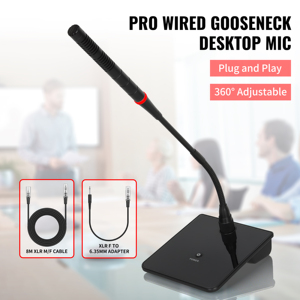 Microphone de table filaire plat de qualité supérieure D-36 Gooseneck Procast pour réunions - Product Image 1