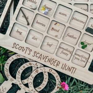 Plateau en bois jouet d'exploration en plein air, Nature Scavenger Hunt - Product Image 2