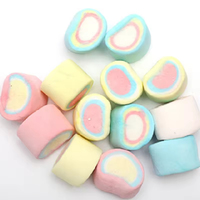 Haute Qualité En Gros Collations Coloré Guimauve Lyophilisé Bonbons Saveur Fruitée Bonbons Lyophilisation Bonbons Sac Cube Forme