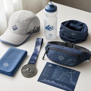 Bulk Custom Trail Running Event Kit Oem Odm Outdoor Race Swag With Cap <b>Cooling</b> <b>Towel</b> Bottle Waist Bag Gaiter - Product Image 1