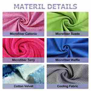 Serviette de sport épaisse en microfibre jacquard 400 g/m² de haute qualité, séchage rapide, logo personnalisé, impression laser, broderie, fitness, sport - Product Image 3