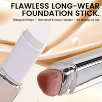 Stick de fond de teint éclaircissant changeant de couleur, marque privée, logo personnalisé, imperméable, longue tenue, pour peaux sensibles, maquillage du visage