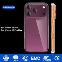 Étui de téléphone magnétique transparent HD Laudtec pour iPhone 17/18 Pro Max, pare-chocs de luxe fin antichoc en TPU+PC, logo personnalisé disponible