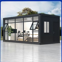 Vente directe d'usine Maison conteneur Maison préfabriquée en verre Unité de vie mobile Hôtels Appartements Hôpitaux Panneau sandwich en acier